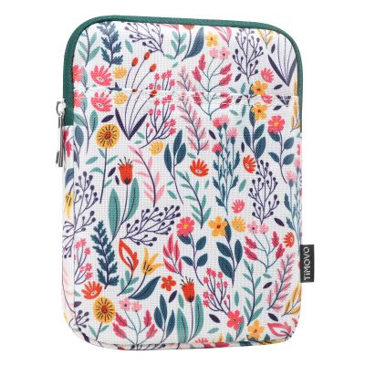 TiMOVO 6-7 Inch Sleeve Case for eReader Book Paperwhite/Colorsoft Signature Edition, Protective Sleeve Cover Pouch Bag Carrying Case for E-Reader/Oasis & Kobo Devices, Flowers