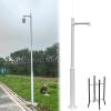 AMUFJJ 20 12 10 8 FT Home Security Camera Extension Pole, Outdoor Removable Surveillance Poles Post for Parking Lot/Walkway, with Ground Cage(Light Coffee,2m (6.6ft)) view 1