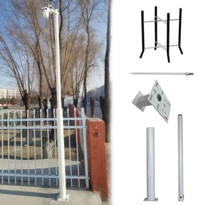 20 16 14 12 10 8 6 FT Extra Long Security Camera Pole White, Universal Surveillance Post & Cameras Mounting Pole Bracket, Outdoor Lawn Ranchs Yard Surveillance Stand(ligjt Grey,2.5m (8.2'))