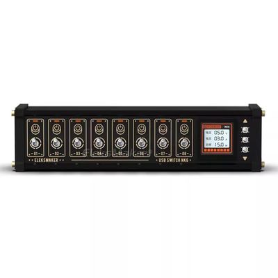 8 Port USB Docking Station, USB Expansion Dock, with 1.54-inch IPS Color Screen, 8 RGB Indicators, 10 Levels Brightness Adjustment, Switch + Button + Voice Control, for Gadgets