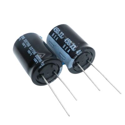 10PCS 33UF 450V electrolytic Capacitor 450V 33UF 18 * 25 BXA high Frequency Low Resistance