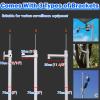 Ground Mounting Pole for Security Camera, Detachable Surveillance Stand Post with Ground Cage for Backyard/Walkway, Industrial Commercial Home Use(ligjt Grey,H 3.0m (9.8')) view 3