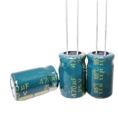 100 PCS 8 * 12mm DIP 25V 470uF Aluminum Electrolytic Capacitor