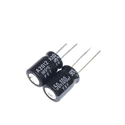 100UF 50V 8 * 11mm YXF 100UF50V 50V100UF 8x11mm High Frequency Low Resistance Electrolytic Capacitor(100PCS)