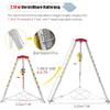 BYFSRUS Fire Rescue Tripod System, Confined Space Tripod with 7ft Bracket & 1200IBS Winch, Folding fire Rescue Tripod for Subway shafts Sewerage Construction site view 2