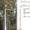 Extender Security Camera Pole Floor Stand Mount, White Surveillance Poles for Solar Panels/Gun/Ball, Commercial CCTV Monitoring Pole Multi-Angle(5.0 m (16.4 ft)) view 1