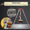 BYFSRUS Aluminum Rescue Tripod, Confined Space Tripod with 1200LBS Winch & 30m Wire Rope, Rescue Tripod for Sewer Wellhead, Easy to Assemble, Confined Space Tripod Kit view 4