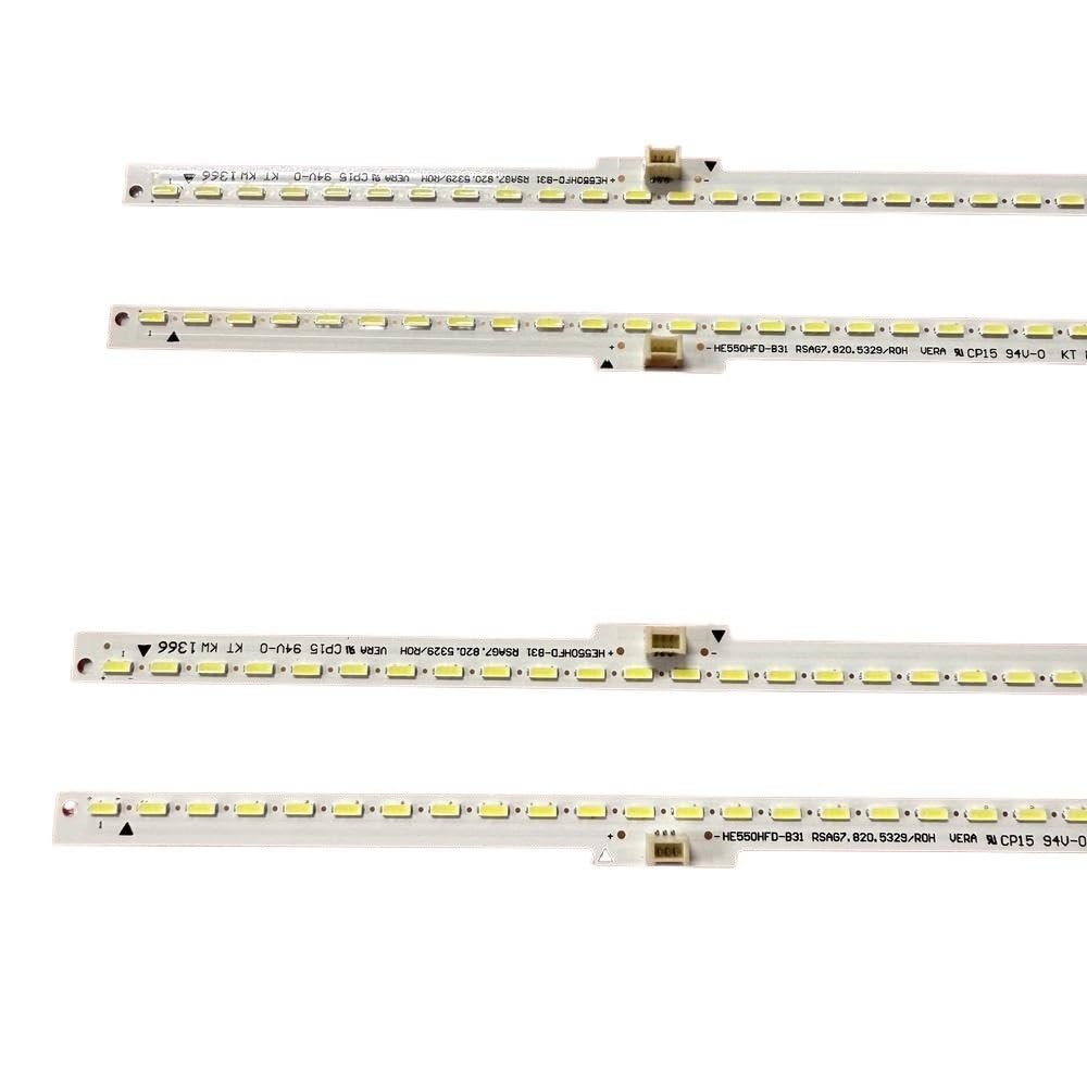 4pcs/Set LED Backlight Strip 54LED for TV Hisense LTDN55K600XWSEU3D RSAG7.820.5328 RSAG7.820.5329 LTDN55K600XW(2 Set for 2 TV)