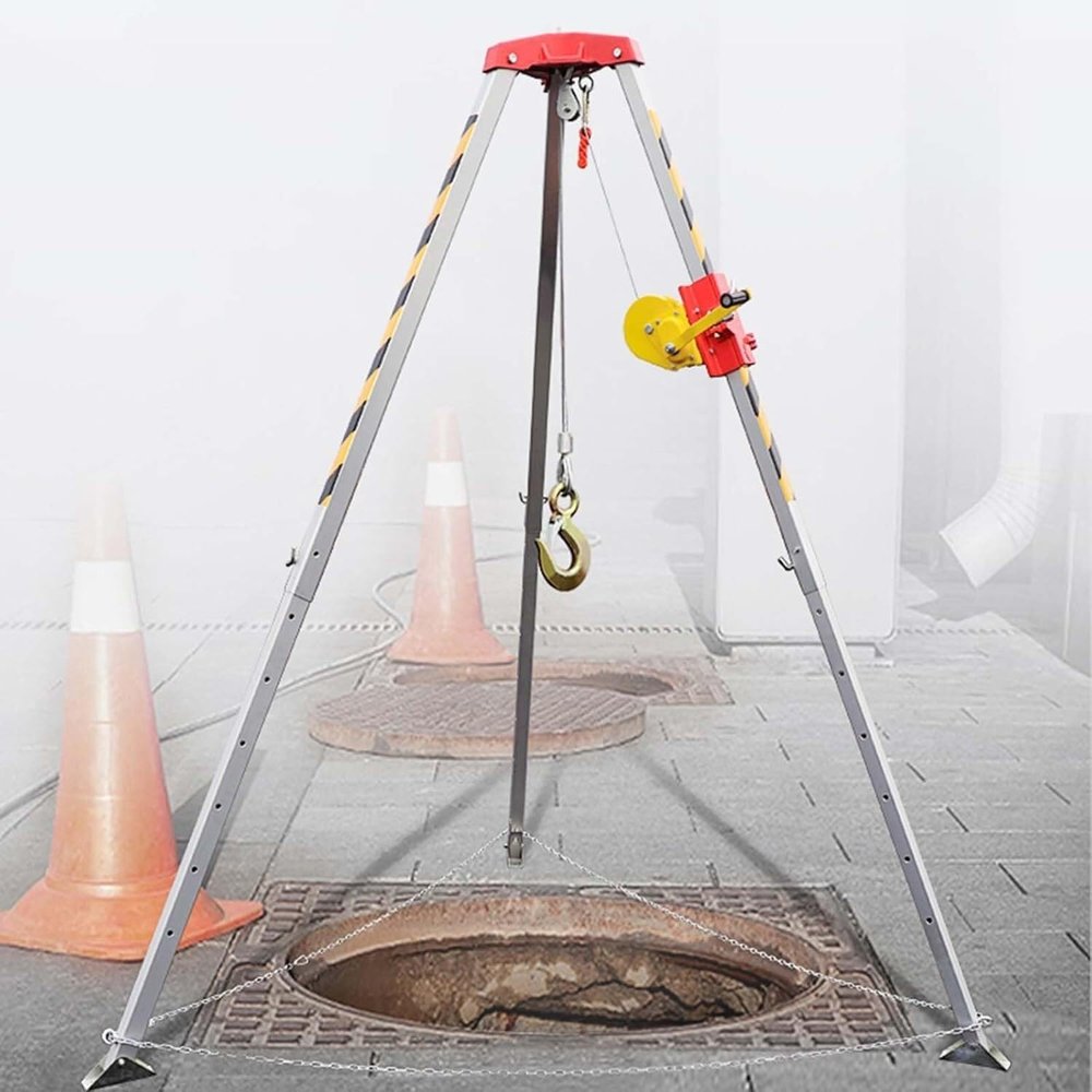 BYFSRUS Emergency Rescue Tripod - Multifunctional Lifting Device for Safe Recovery Rescue Operations and Outdoor Adventures - Essential Rescue System for First Responders