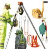BYFSRUS Confined Space Tripod Kit Heavy Duty Tripod Rescue System 1200Lbs 1800 2600 Lbs, Safety Fire Rescue Tools Derrick Crane for High Places/Cliffs/Well/Underground Pipe/(2600LBSWinch+F view 1