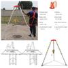 WQPMRMG Heavy-Duty Rescue Tripod for Confined Spaces - Fire Safety Tripod, Fall Protection Kit, Emergency Rescue Equipment, Durable Lifesaving Tripod for Industrial Use view 2