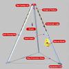 WQPMRMG Heavy-Duty Rescue Tripod for Confined Spaces - Fire Safety Tripod, Fall Protection Kit, Emergency Rescue Equipment, Durable Lifesaving Tripod for Industrial Use view 3