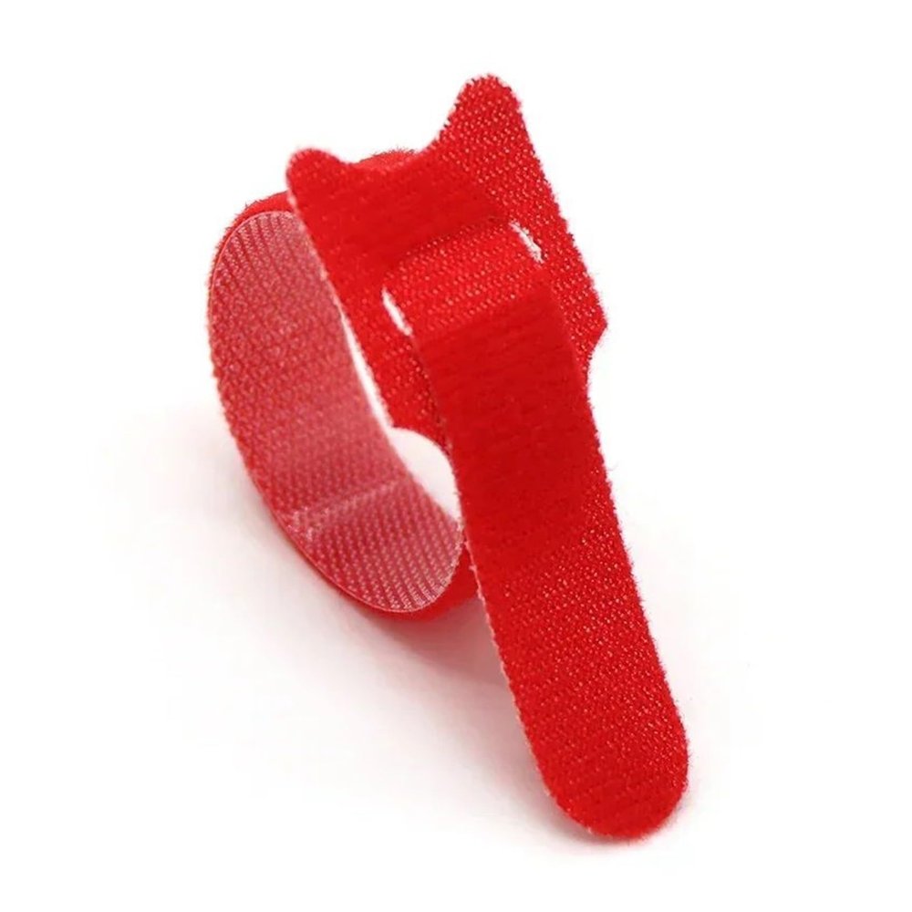 50pcs Releasable Cable Ties Wire Organizer 15 20 25 30cm Nylon Hook Loop Straps Wrap Zip Bundle Bandage Tie Plastics Fastening Cable Management(Red,12x150mm)