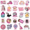 100 PCS Pink Funny Holographic Stickers for Adults Woman, Waterproof Vinyl Sarcastic Meme Decals for Water Bottle, Phone, Kindle, Laptop, Journal, Scrapbook, Bumper, Skateboard, Luggage view 2