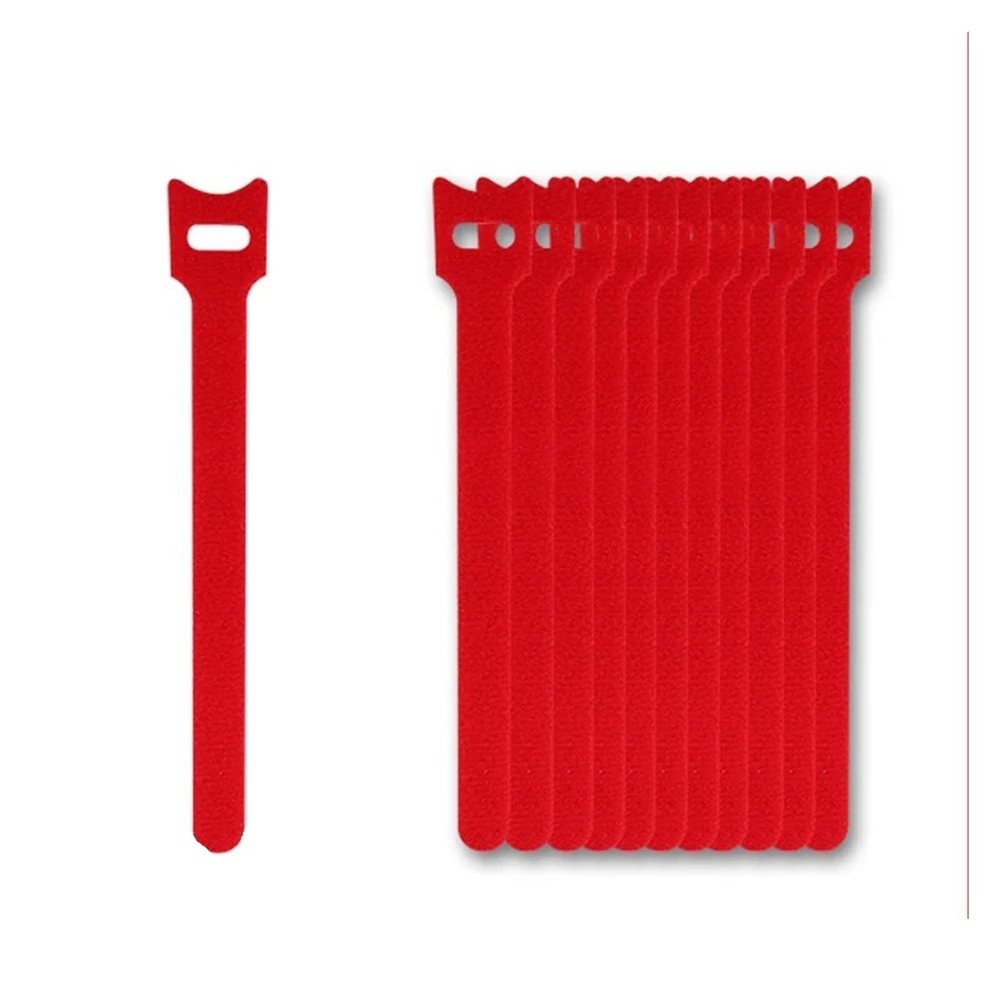 100PCS Reusable Cord Organizer Keeper Holder, Fastening Cable Ties Straps For Phones Wire Wrap Managemen Cable Management(Red,12x300mm)