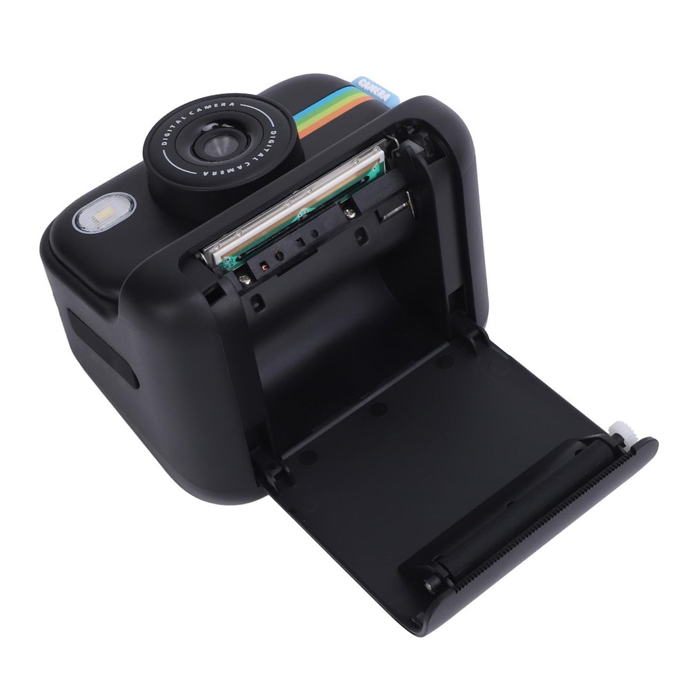 Bewinner Instant Print Camera 1080p 48MP with LED Flashlight for Night Photos and Cute Lightweight and Portable Sticker for Onthega Use (Black)