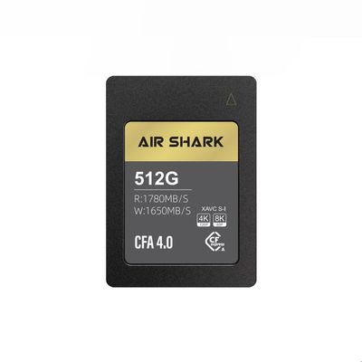 AirShark CFA 4.0 CFexpress high-Speed Memory Card, 512GB, high-Speed 1780MB/s Read 1650MB/s Write, Compatible with 4K/8K, Supports Full Format Recording