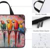 Cherry Flowers Parrot Bird Laptop Bag Lightweight Computer Bag Carrying Case for Work Business view 4