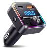 TISONNY Car Bluetooth 5.3 FM Transmitter for Old Cars, 30W PD & 18W QC3.0 Fast Charger, Hands-Free Calling, Voice Assistant, LED Light view 1