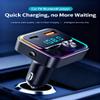 TISONNY Car Bluetooth 5.3 FM Transmitter for Old Cars, 30W PD & 18W QC3.0 Fast Charger, Hands-Free Calling, Voice Assistant, LED Light view 3