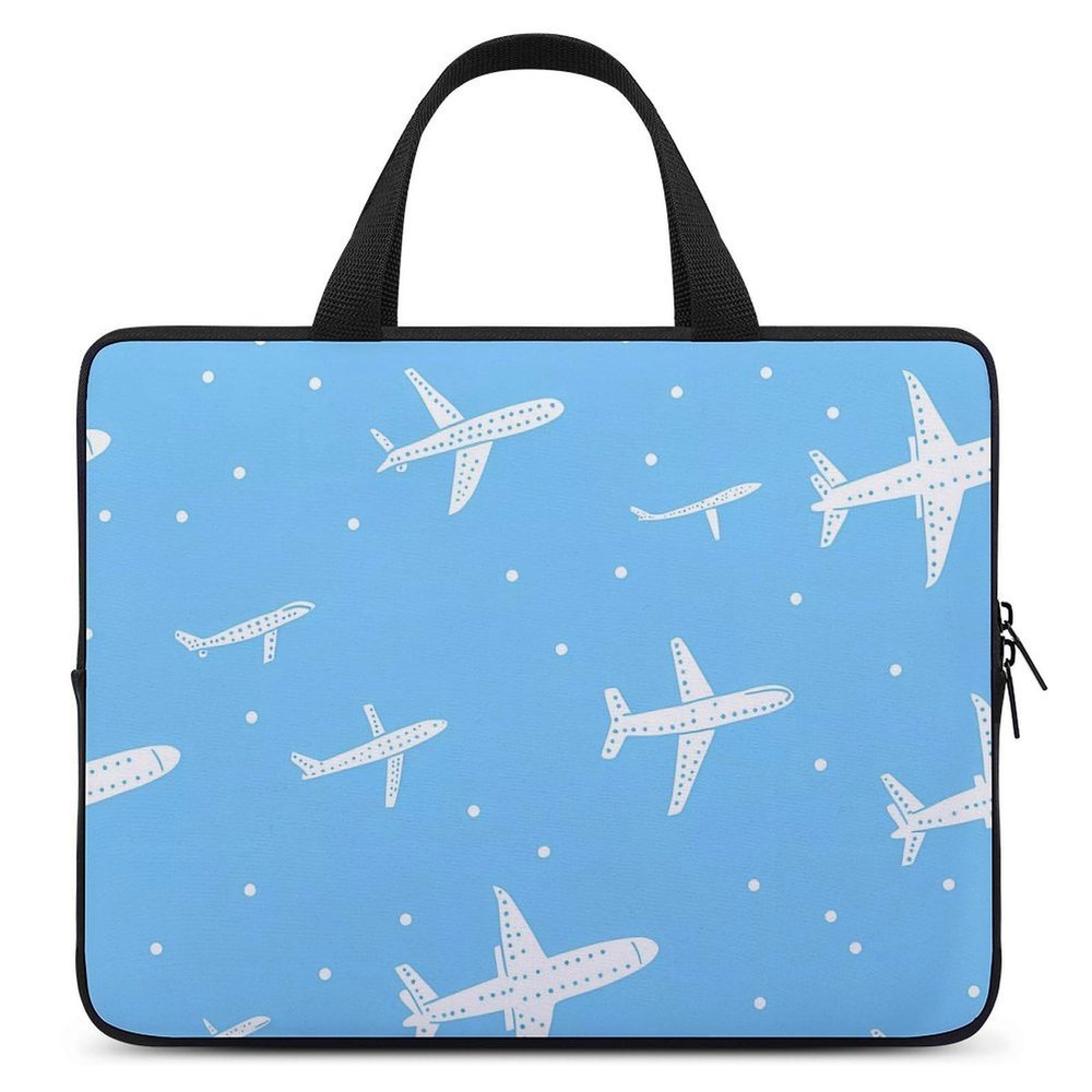 Airplane Print Laptop Bag Lightweight Computer Bag Carrying Case for Work Business