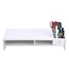 GOTOTOP White Monitor Stand Computer Monitor Stand Laptop Display Riser PC Stand with Storage Shelf No Tools Assembly Mortise and Tenon Design for Neck Spine Comfort view 1