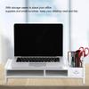 GOTOTOP White Monitor Stand Computer Monitor Stand Laptop Display Riser PC Stand with Storage Shelf No Tools Assembly Mortise and Tenon Design for Neck Spine Comfort view 2