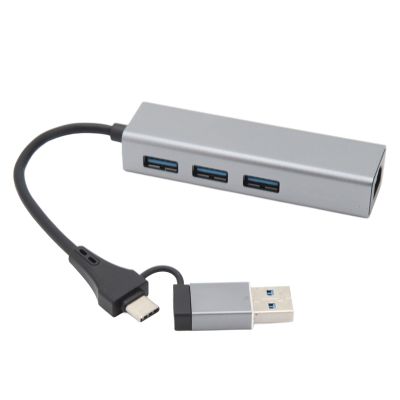 2 in 1 USB Type C Multiport Converter, USB C Hub Adapter with 3 USB 30. Ports, Speed Video Converter for 8 7 10 11, Aluminum Alloy for Heat Dissipation and Durability