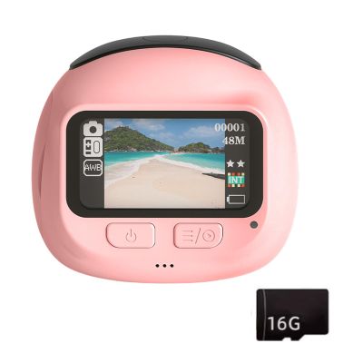 720P Rose Transportable Camera with Constructed in Creative Overlays Simple Tap Action Excellent Teenage School Tasks Dense Student Travel Camera