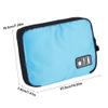 Aqur2020 Digital Storage Case Electronic Bag Travel Cable Pouch with Mesh Pockets Two Way for USB Cables Earphones SD Cards (Blue) view 2