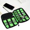 Aqur2020 Digital Storage Case Electronic Bag Travel Cable Pouch with Mesh Pockets Two Way for USB Cables Earphones SD Cards (Blue) view 3