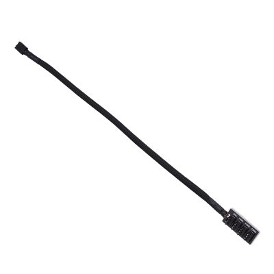 Bewinner 4 Pin Black Computer PWM Splitter Hub for Computer Fans, Speed Control for Up to Four Fans, Compatible with 3 Pins/, for Enthusiasts