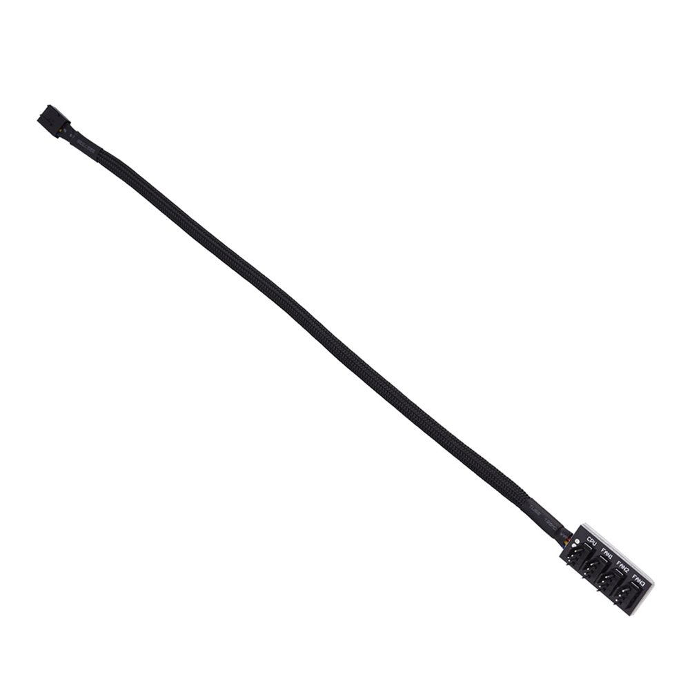 Bewinner 4 Pin Black Computer PWM Splitter Hub for Computer Fans, Speed Control for Up to Four Fans, Compatible with 3 Pins/, for Enthusiasts
