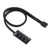 Bewinner 4 Pin Black Computer PWM Splitter Hub for Computer Fans, Speed Control for Up to Four Fans, Compatible with 3 Pins/, for Enthusiasts view 4