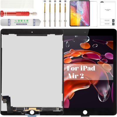 Screen Replacement for iPad Air 2 9.7 2014 Display LCD Touch Digitizer Full Assembly Replacement A1566 A1567 (Black)