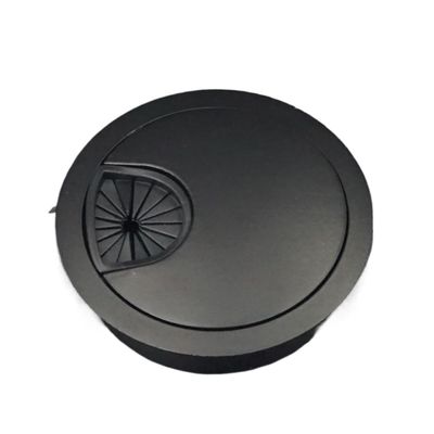 Zinc Alloy Wire Hole Cover Outlet Port Table Computer 10pcs Desk Round Cable Grommet Line Holder(Matte Black,50mm)