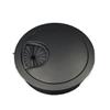 Zinc Alloy Wire Hole Cover Outlet Port Table Computer 10pcs Desk Round Cable Grommet Line Holder(Matte Black,50mm) view 1