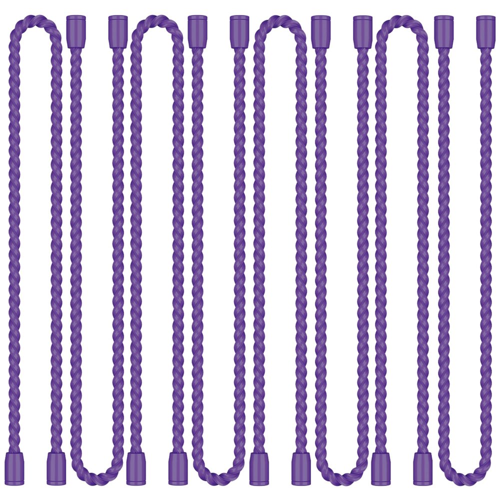 8PCS 12-Inch Silicone Cable Ties, Bendable Rubber Twist Ties, Reusable Twist Ties for Cords, gear ties for Organizing, Bundling (Purple)