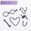 8PCS 12-Inch Silicone Cable Ties, Bendable Rubber Twist Ties, Reusable Twist Ties for Cords, gear ties for Organizing, Bundling (Purple) view 3