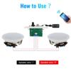 STUDIOFINIX 4-Inch Bluetooth Ceiling Speaker System with A 2-Channel Wall Amplifier,240W Max Power Output Pair - Perfect for Clear Sound in Living Room, Office, Kitchen, Basement & Covered Patio view 4