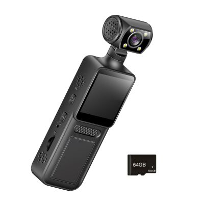 Luyismer Handheld 4K Sports Camera 180 Degree Small Sport LCD Screen Pocket Action Camcorder Travel Bike Recorder Night