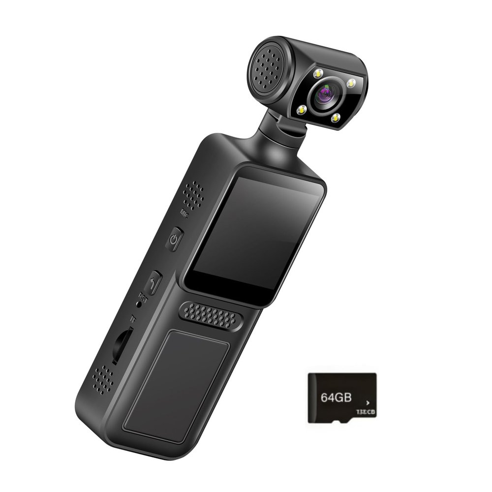 Luyismer Handheld 4K Sports Camera 180 Degree Small Sport LCD Screen Pocket Action Camcorder Travel Bike Recorder Night