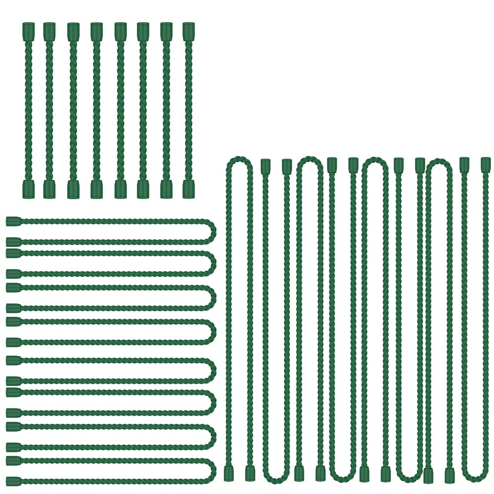 24PCS 4-Inch, 12-Inch, 18-Inch Silicone Cable Ties, Bendable Rubber Twist Ties, Reusable Twist Ties for Cords, gear ties for Organizing, Bundling (Pine green)