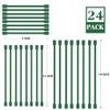 24PCS 4-Inch, 12-Inch, 18-Inch Silicone Cable Ties, Bendable Rubber Twist Ties, Reusable Twist Ties for Cords, gear ties for Organizing, Bundling (Pine green) view 2