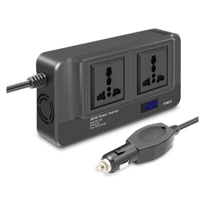 200W Car Power Inverter 12V Transformer Converter Inversor Power Adapter 4.8A USB Quick Charge Accessories for Vehicle