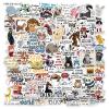 100Pcs Funny Holographic Animals Stickers for Adults, Waterproof Holographic Vinyl Sarcastic Meme Water Bottle Sticker for Hard Hat Laptop, Kindle, Phone, Scrapbooking Decals view 1