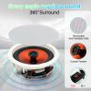 STUDIOFINIX 4-Inch Flush Mount Passive Ceiling Speakers, 480W Max Power Output Pair - Perfect for Clear Sound in Living Room, Office, Kitchen, Basement & Covered Patio (4 Speakers) view 2