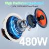 STUDIOFINIX 4-Inch Flush Mount Passive Ceiling Speakers, 480W Max Power Output Pair - Perfect for Clear Sound in Living Room, Office, Kitchen, Basement & Covered Patio (4 Speakers) view 3