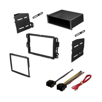 For Single Din Dash Kit Stereo Installation Install Kit w Wire Harness