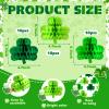 Gueevin 30 Pcs St Patricks Day Hanging Decorations St. Patrick's Day Honeycomb Balls Shamrock Honeycomb Paper Irish Ceiling Decor for Table Centerpiece Birthday Home Spring view 2